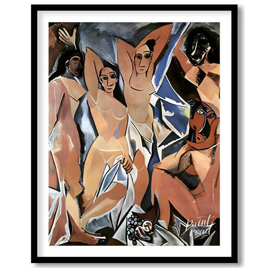 Les Demoiselles d’Avignon Painting available online at Paintroad showing 1907 African Masks and Barcelona