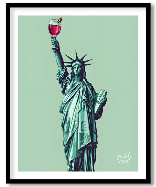 Liberty's Libation Painting available online at Paint Road for only Liberty's Libation showing celebration cocktail and dining