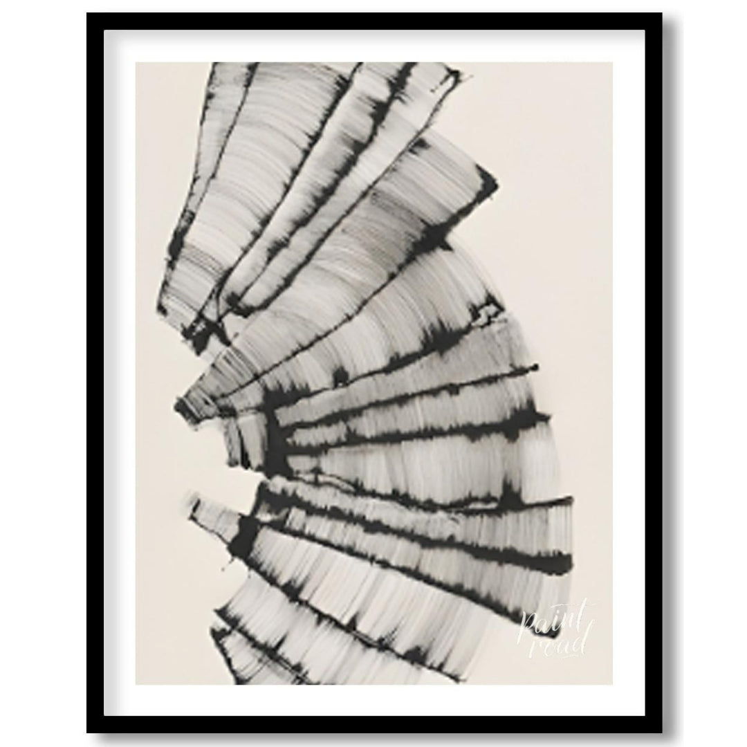 " ""Linear Cascade"" presents a dynamic composition of tightly packed, parallel lines that create a… for abode
