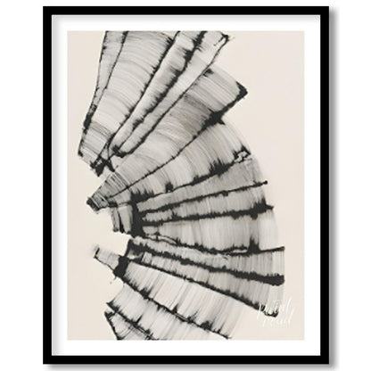 " ""Linear Cascade"" presents a dynamic composition of tightly packed, parallel lines that create a… for abode