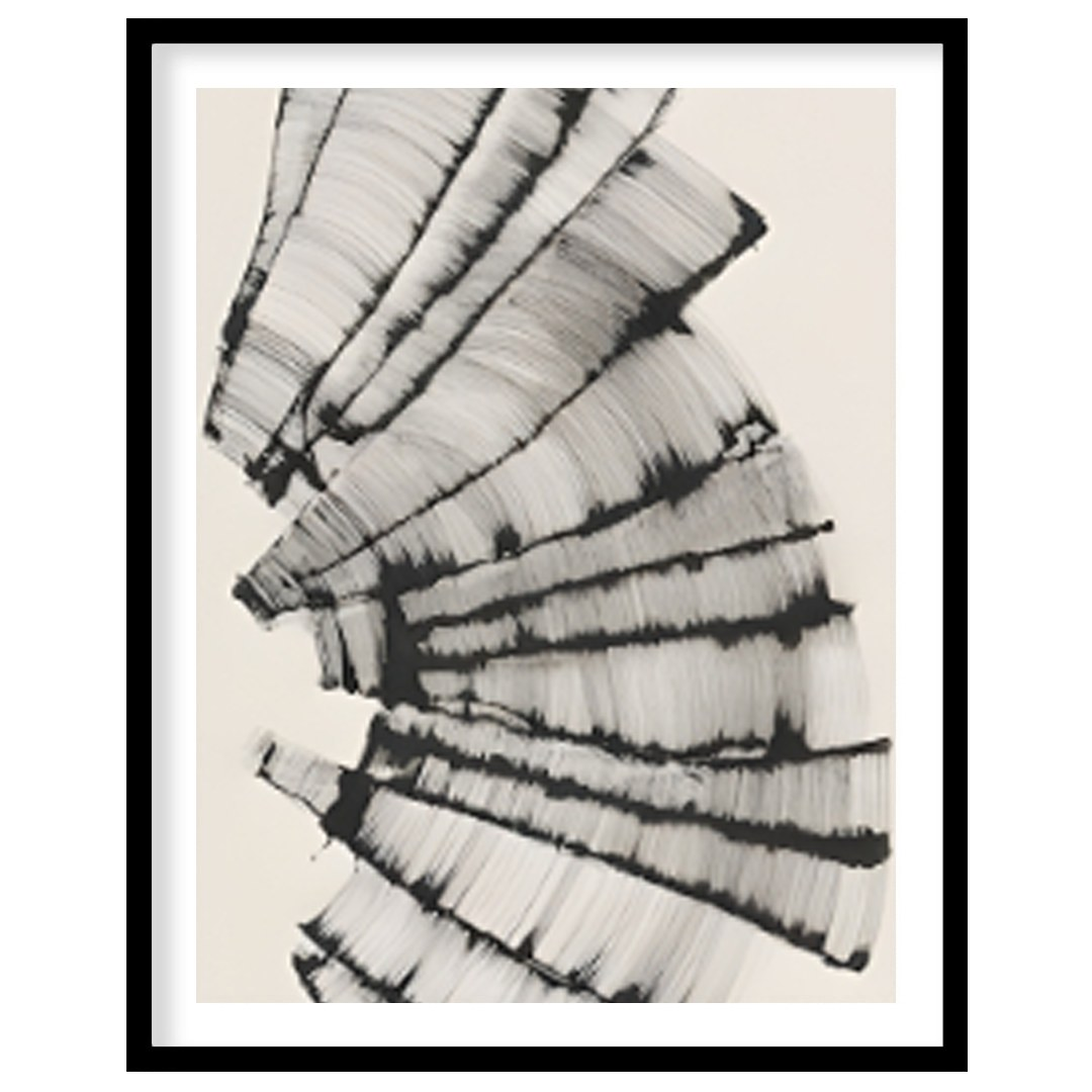 " ""Linear Cascade"" presents a dynamic composition of tightly packed, parallel lines that create a… for abode