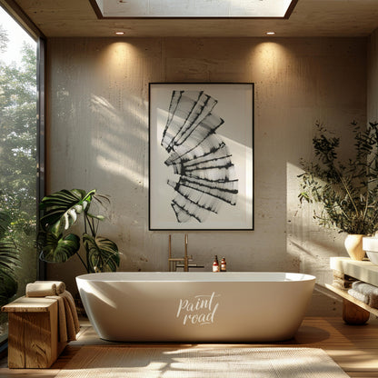 " ""Linear Cascade"" presents a dynamic composition of tightly packed, parallel lines that create a… for bathroom