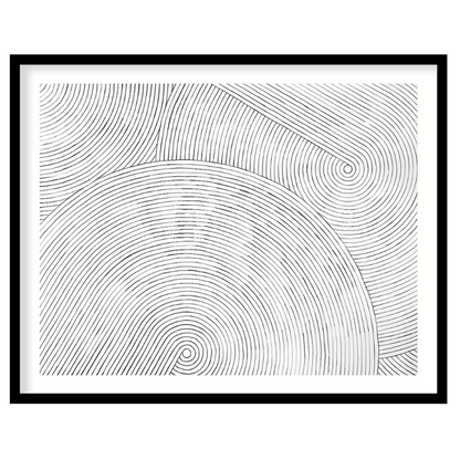 """Linear Resonance"" presents a captivating abstract pattern of meticulously drawn, concentric lin… for lovely house
