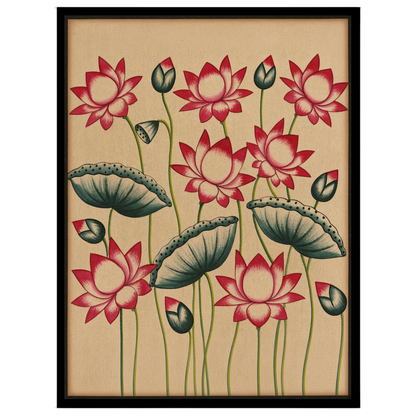 Experience the tranquil beauty of Lotus Harmony in Vibrant Pichwai, where traditional Indian for space