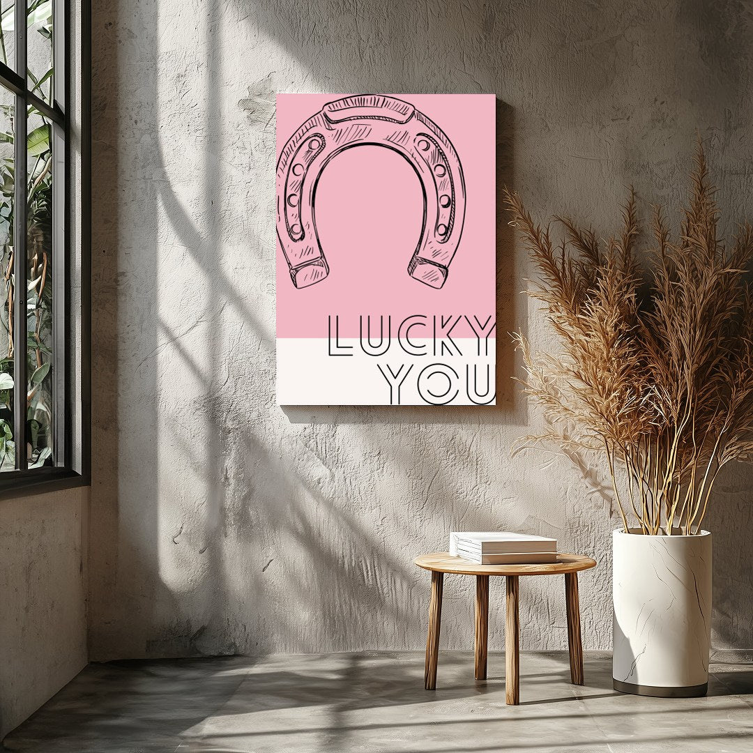 Elevate your space with this charming wall art featuring a delicately sketched horseshoe against a for Entrance