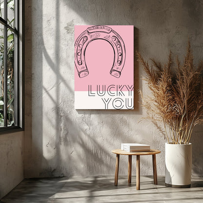 Elevate your space with this charming wall art featuring a delicately sketched horseshoe against a for Entrance