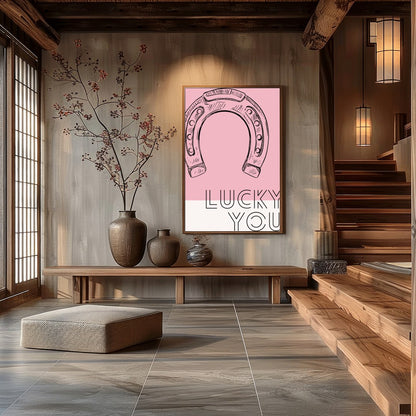 Elevate your space with this charming wall art featuring a delicately sketched horseshoe against a for Hall