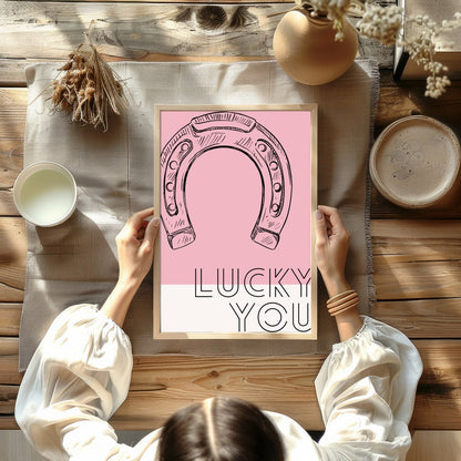 Elevate your space with this charming wall art featuring a delicately sketched horseshoe against a for Kitchen