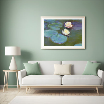 Experience the tranquil beauty of water lilies floating gracefully on serene waters. This stunning for Hall