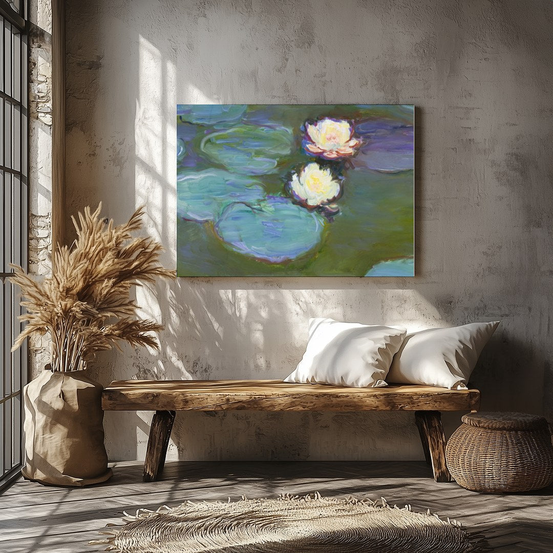 Experience the tranquil beauty of water lilies floating gracefully on serene waters. This stunning for Veranda
