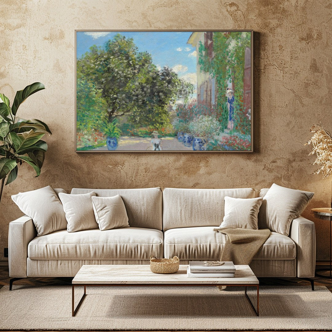 Step into a serene garden bathed in the warmth of sunlight with this exquisite piece. The for Family Room
