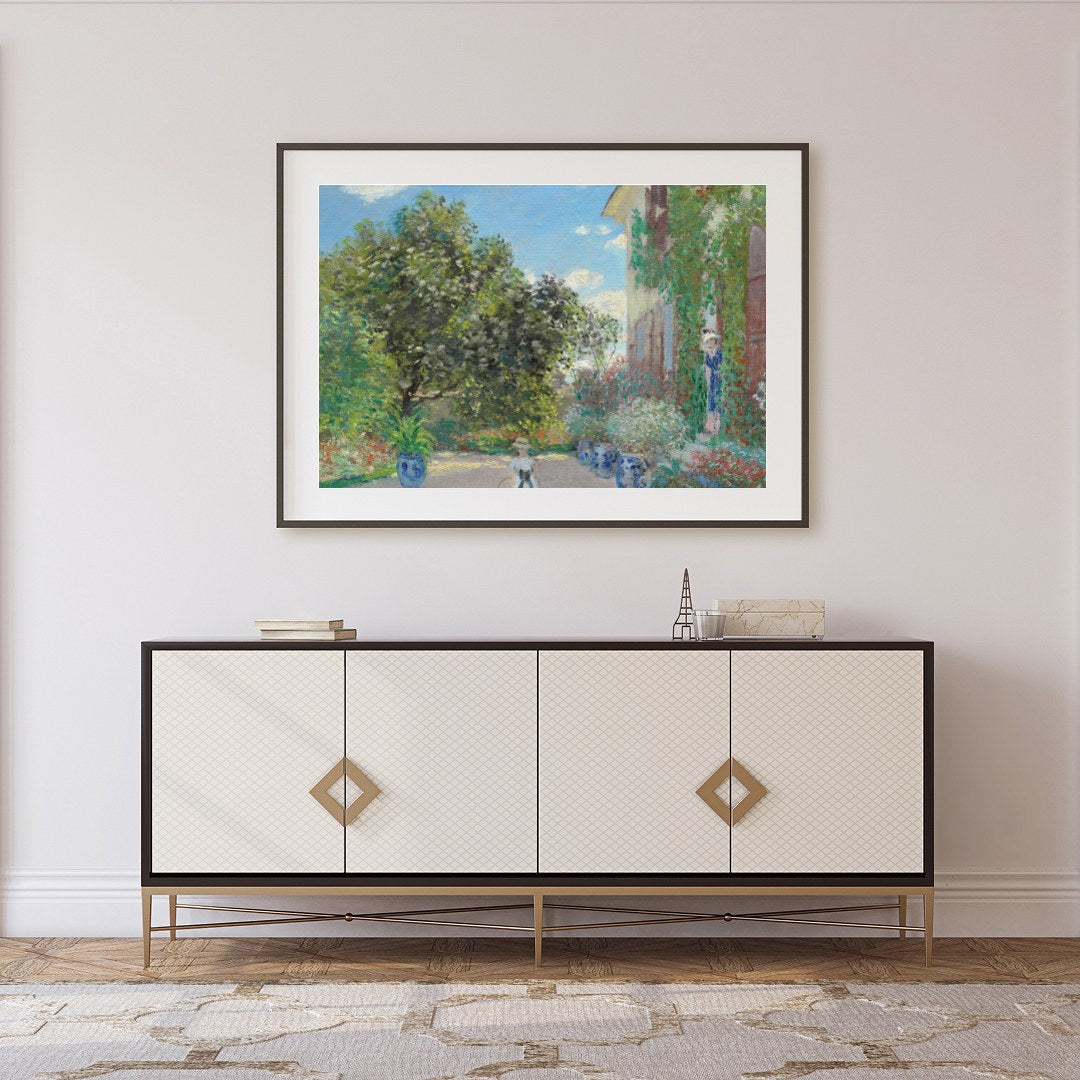 Step into a serene garden bathed in the warmth of sunlight with this exquisite piece. The for Foyer