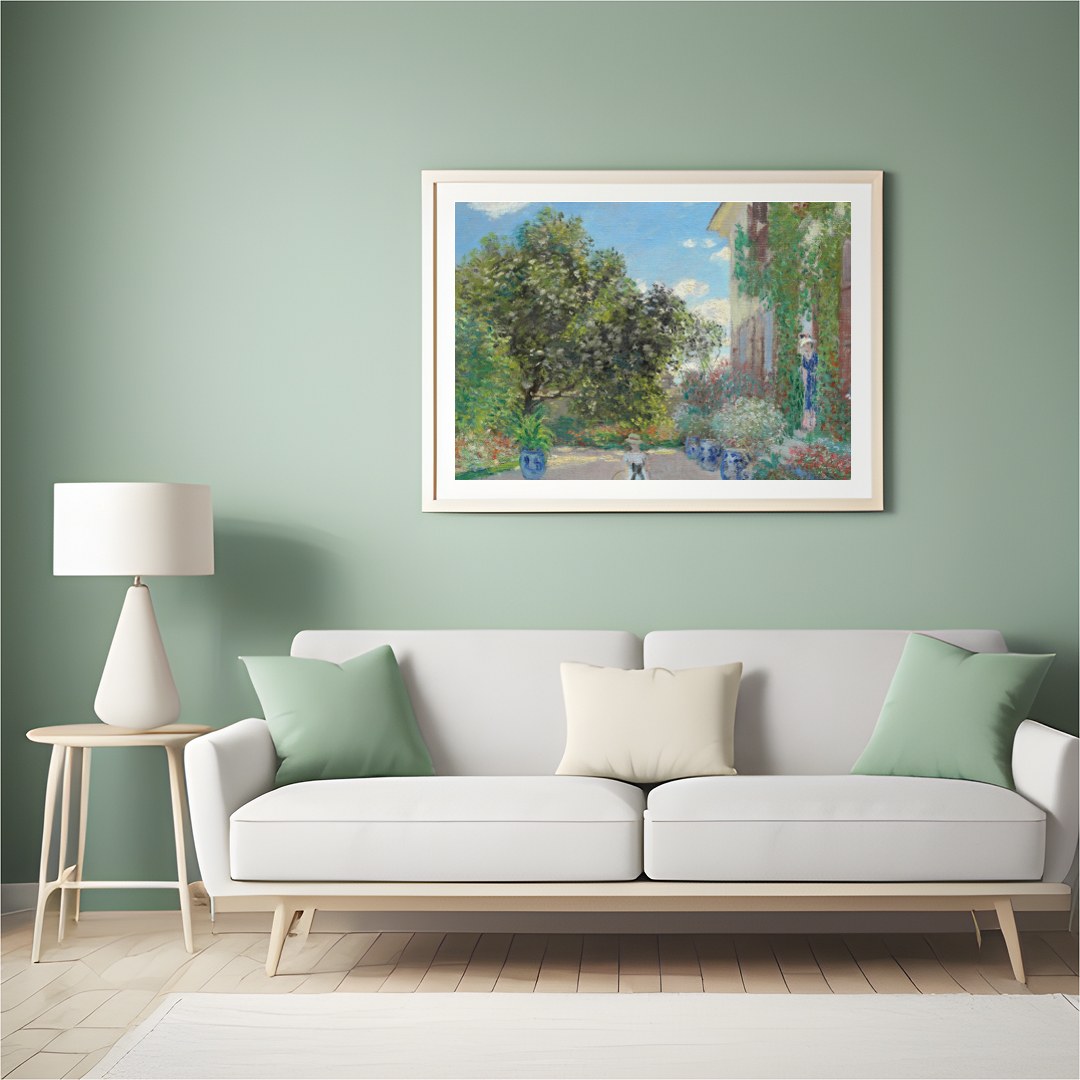 Step into a serene garden bathed in the warmth of sunlight with this exquisite piece. The for Hall