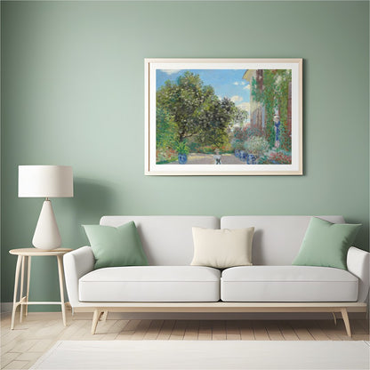 Step into a serene garden bathed in the warmth of sunlight with this exquisite piece. The for Hall