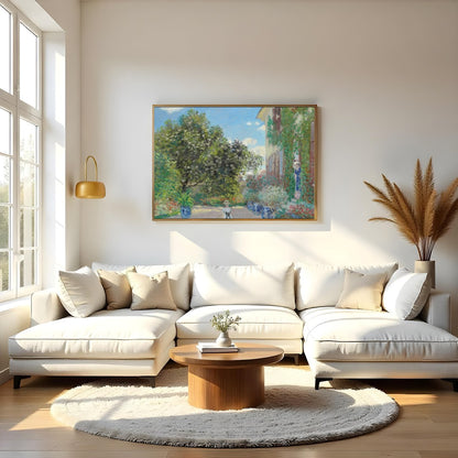 Step into a serene garden bathed in the warmth of sunlight with this exquisite piece. The for Living Room