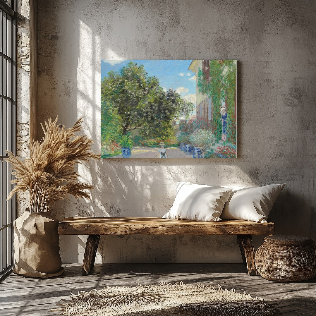 Step into a serene garden bathed in the warmth of sunlight with this exquisite piece. The for Veranda