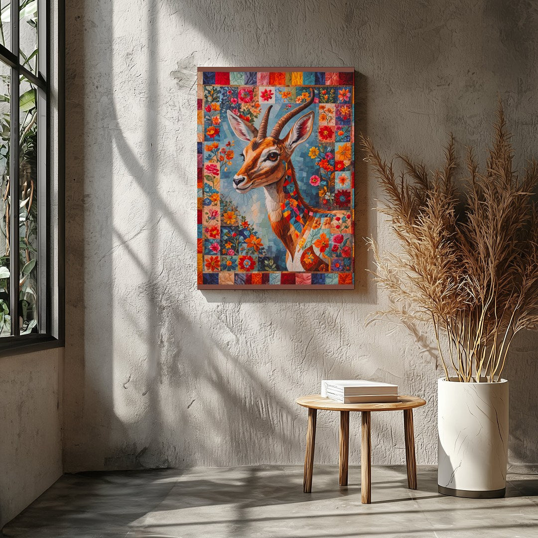 Immerse yourself in the captivating world of art with this masterpiece featuring a majestic for Living Room