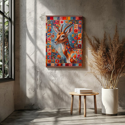 Immerse yourself in the captivating world of art with this masterpiece featuring a majestic for Living Room