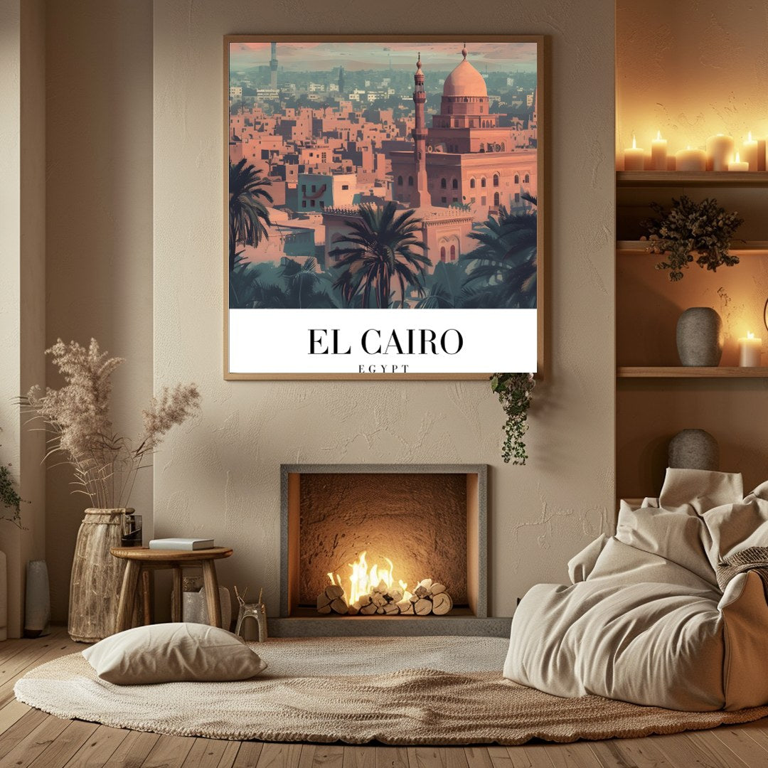 Experience the enigmatic beauty of Cairo with this captivating wall art. Featuring the iconic for Hall