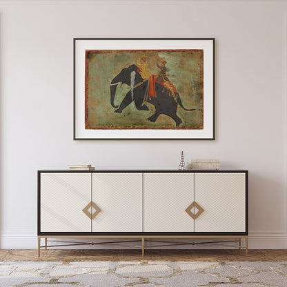 Experience the allure of ancient cultural traditions with this exquisite artwork featuring a regal for Foyer
