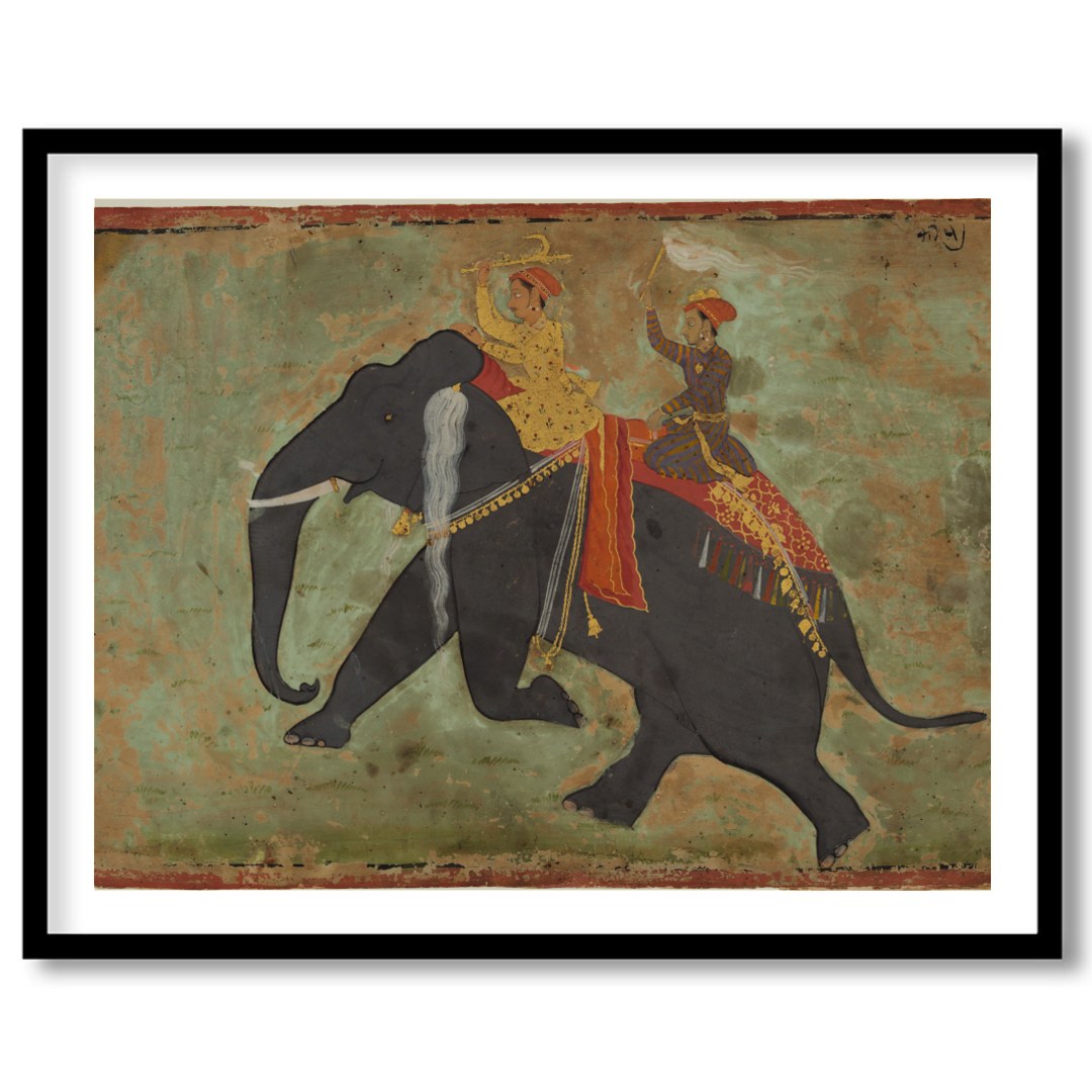 Experience the allure of ancient cultural traditions with this exquisite artwork featuring a regal for retreat