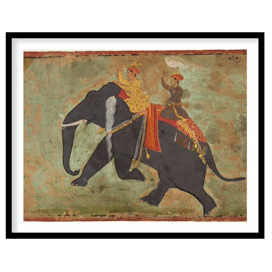 Experience the allure of ancient cultural traditions with this exquisite artwork featuring a regal for retreat