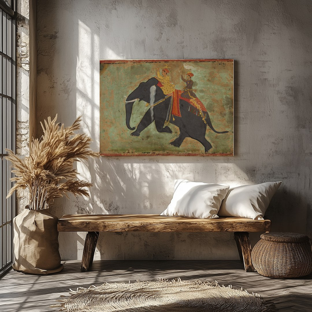 Experience the allure of ancient cultural traditions with this exquisite artwork featuring a regal for Veranda