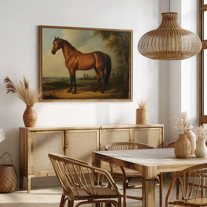 Embrace the timeless grace of this equine masterpiece, capturing the serene beauty and nobility of for Dining