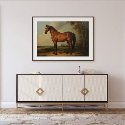 Embrace the timeless grace of this equine masterpiece, capturing the serene beauty and nobility of for Foyer