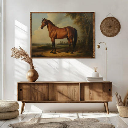 Embrace the timeless grace of this equine masterpiece, capturing the serene beauty and nobility of for Sitting Area