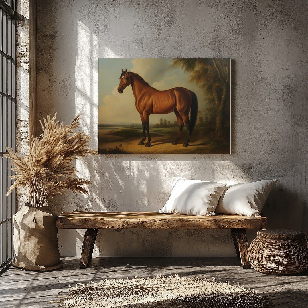 Embrace the timeless grace of this equine masterpiece, capturing the serene beauty and nobility of for Veranda