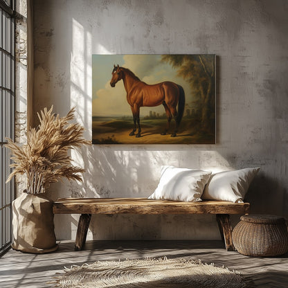 Embrace the timeless grace of this equine masterpiece, capturing the serene beauty and nobility of for Veranda