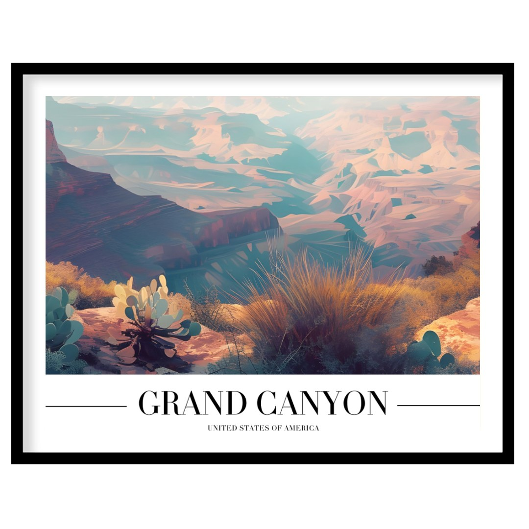 Immerse yourself in the breathtaking beauty of the Grand Canyon with this stunning wall art. The for nook