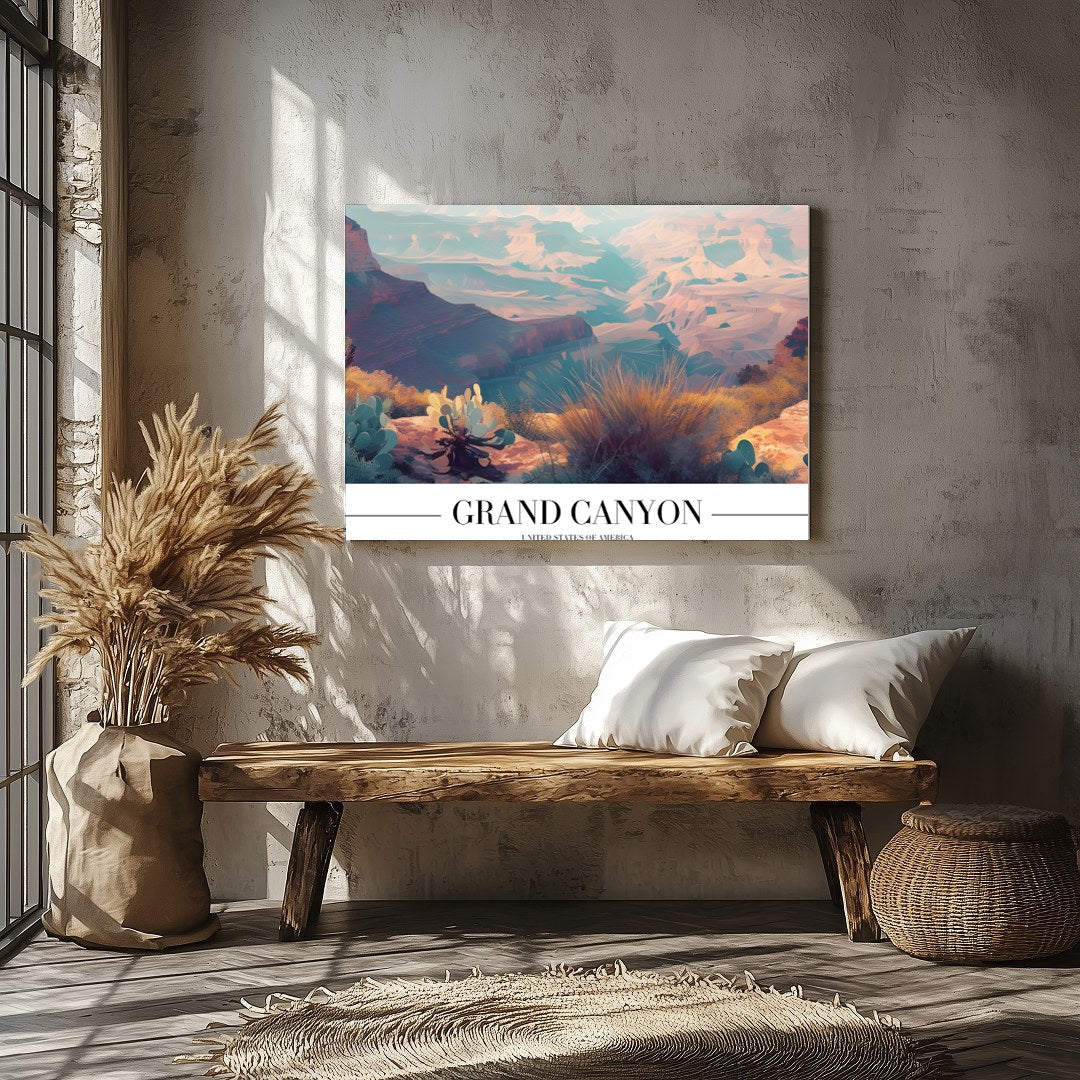 Immerse yourself in the breathtaking beauty of the Grand Canyon with this stunning wall art. The for Veranda