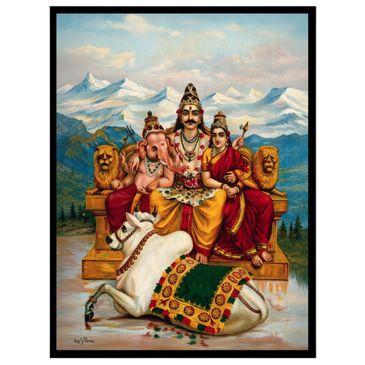 Immerse yourself in this breathtaking rendition of Lord Shiva seated at the heart of Mount Kailash, for bedroom