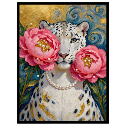 Immerse yourself in the opulence of wild beauty with this striking artwork featuring a majestic for sweet-home