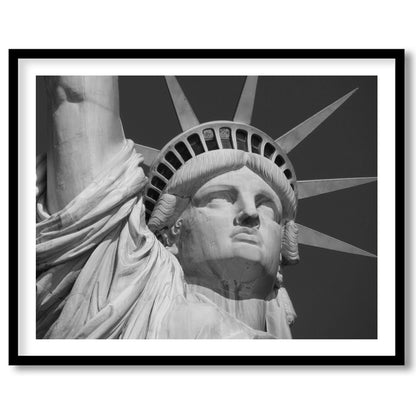 Capture the timeless elegance of the iconic Statue of Liberty with this striking monochrome piece. for living-space
