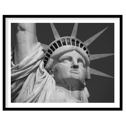 Capture the timeless elegance of the iconic Statue of Liberty with this striking monochrome piece. for living-space