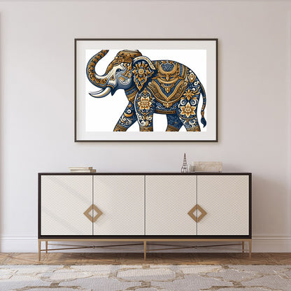 Experience the grandeur of nature with our Majestic Mandala Elephant Wall Art. Intricate patterns for Foyer