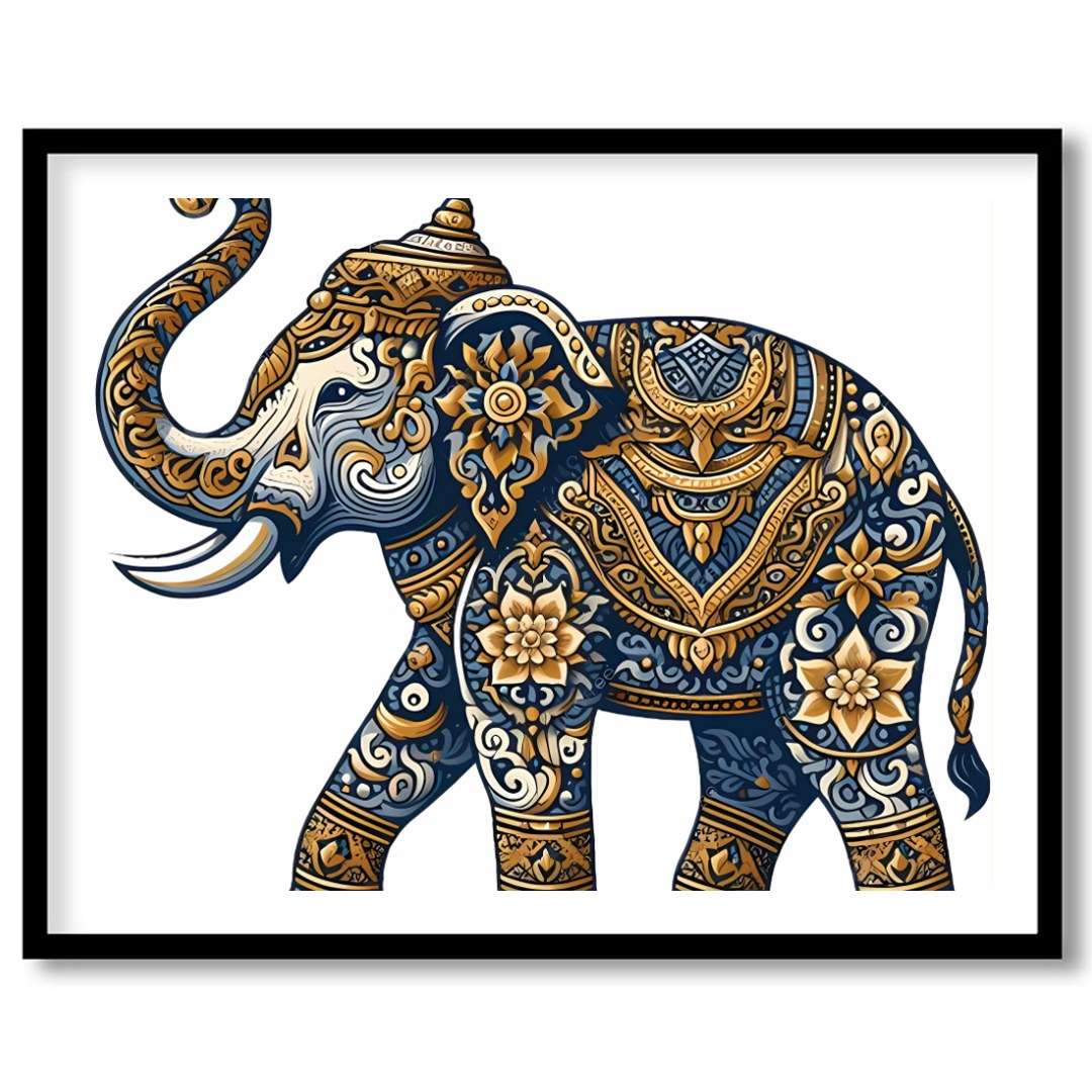 Experience the grandeur of nature with our Majestic Mandala Elephant Wall Art. Intricate patterns for sanctuary