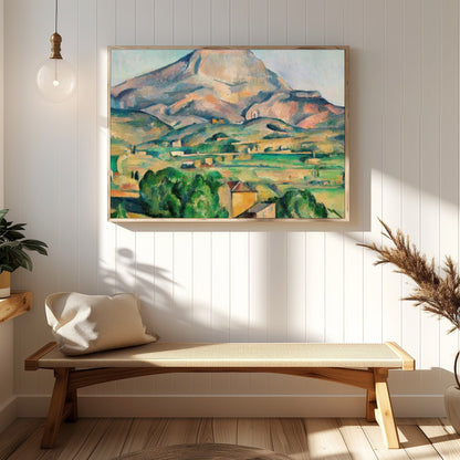 This breathtaking landscape portrays a serene mountain scene with vibrant brushstrokes that capture for Hallway