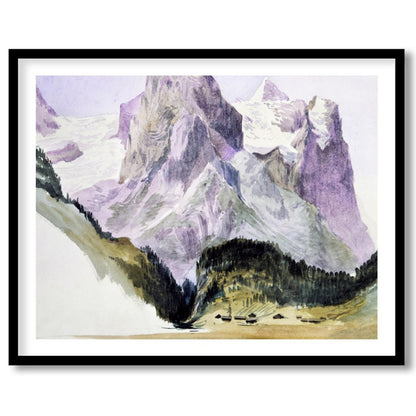 Immerse yourself in the serene beauty of this watercolor painting capturing the grandeur of for bedroom