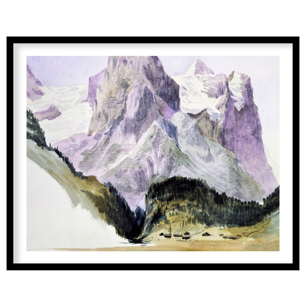 Immerse yourself in the serene beauty of this watercolor painting capturing the grandeur of for bedroom