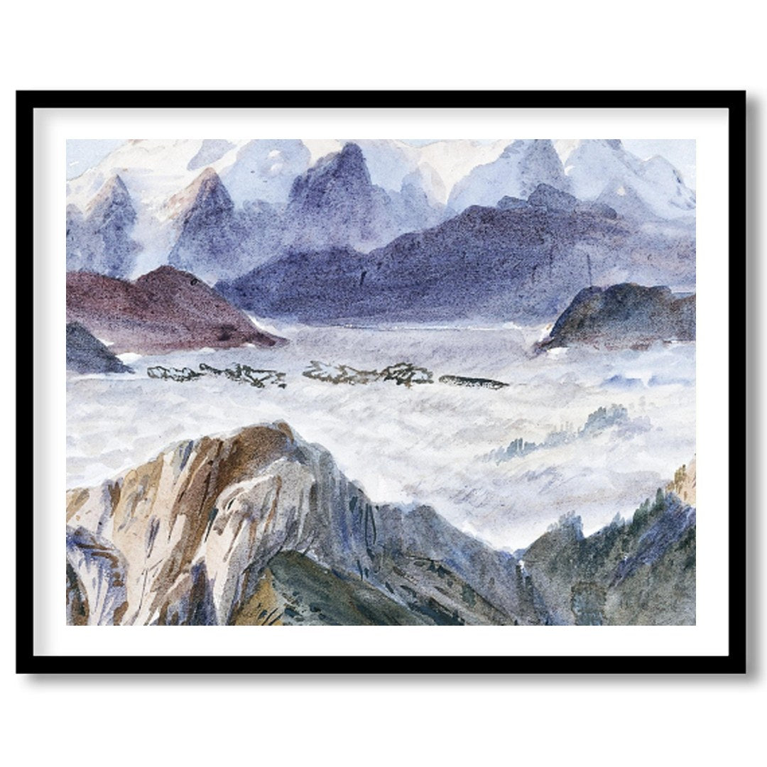 Journey into nature's splendor with 'Majestic Mountain Veil,' a breathtaking depiction of serene for gallery