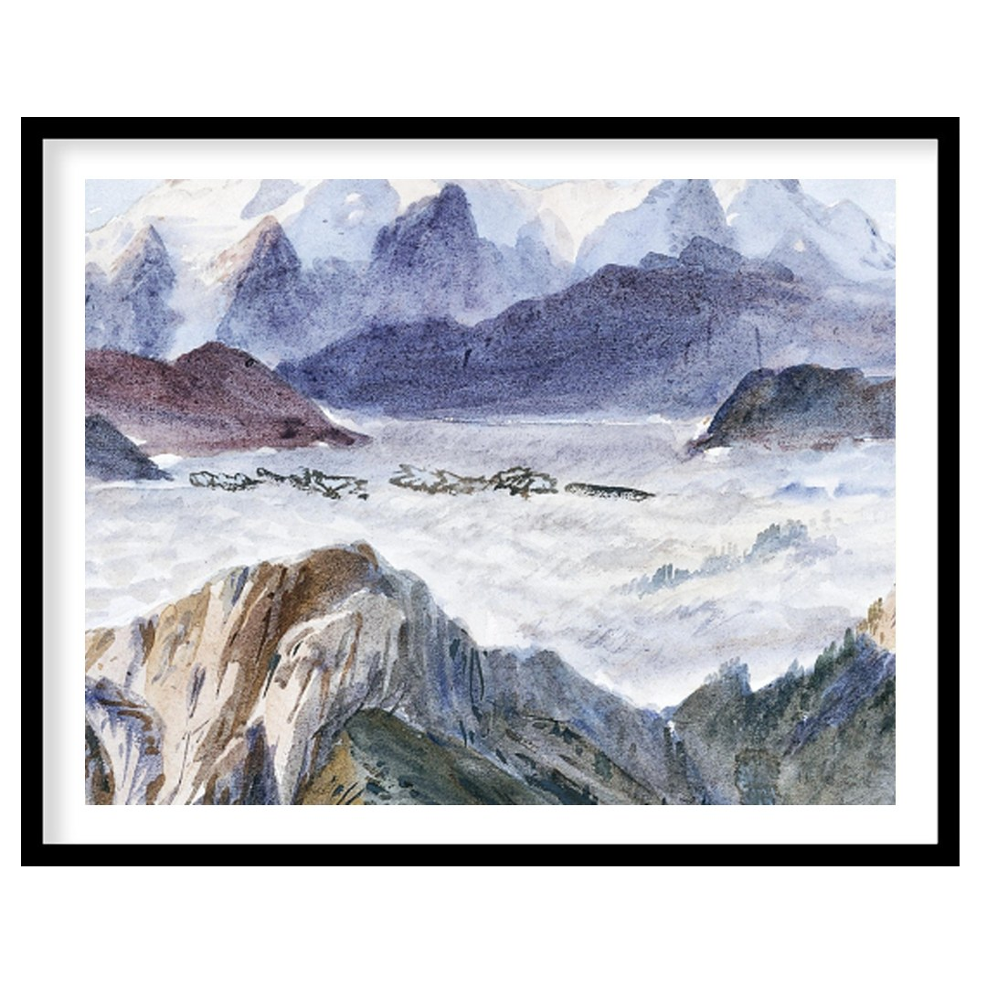 Journey into nature's splendor with 'Majestic Mountain Veil,' a breathtaking depiction of serene for gallery