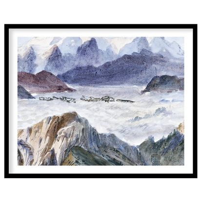 Journey into nature's splendor with 'Majestic Mountain Veil,' a breathtaking depiction of serene for gallery