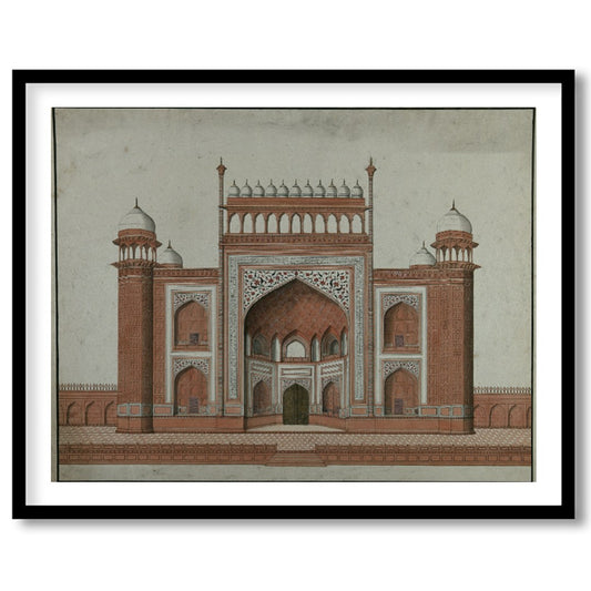 Experience the grandeur of Mughal architecture with this stunning depiction of a traditional for haven