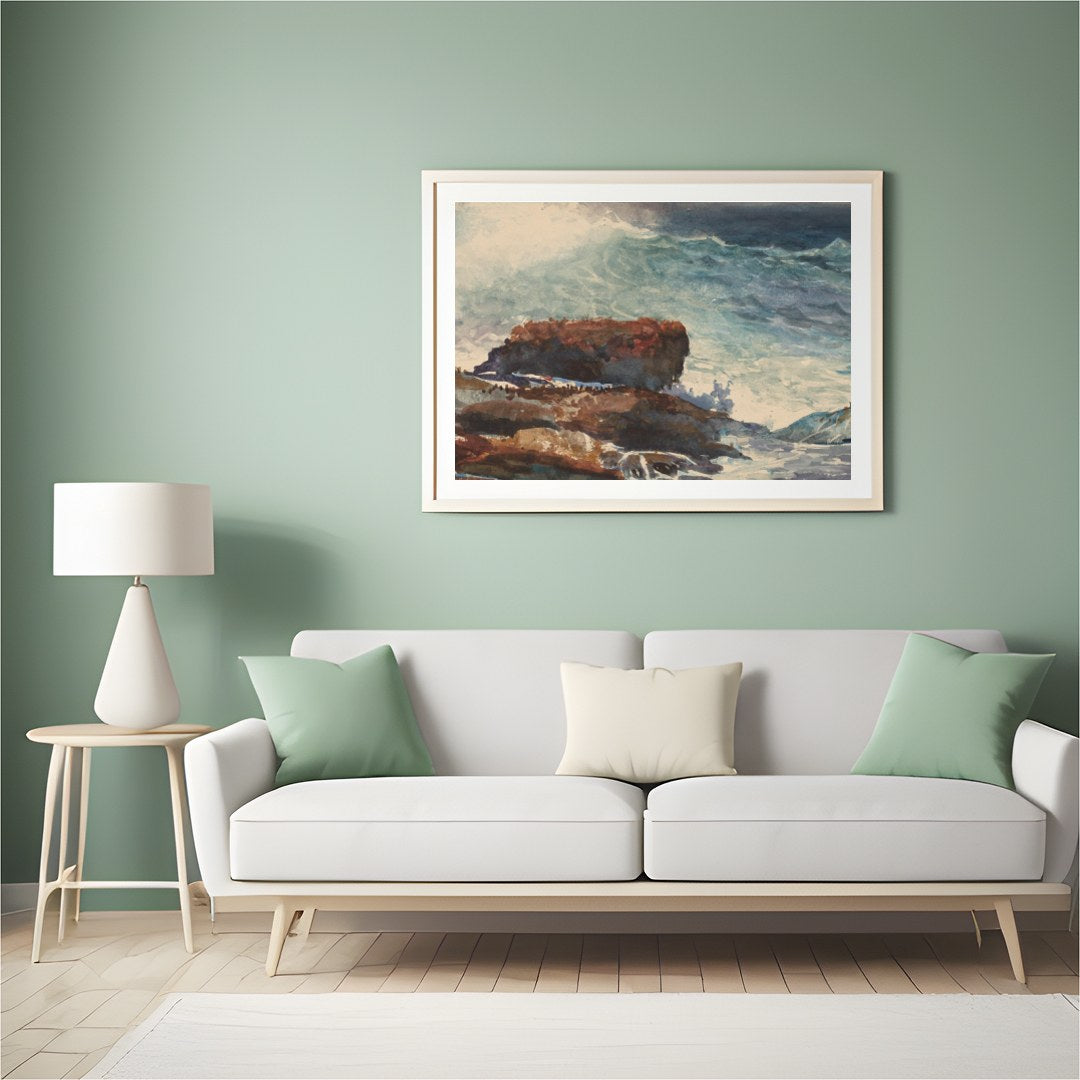 Capture the awe-inspiring force of nature with this breathtaking seascape. Waves crash against for Hall