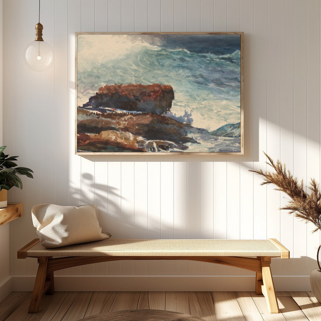 Capture the awe-inspiring force of nature with this breathtaking seascape. Waves crash against for Hallway