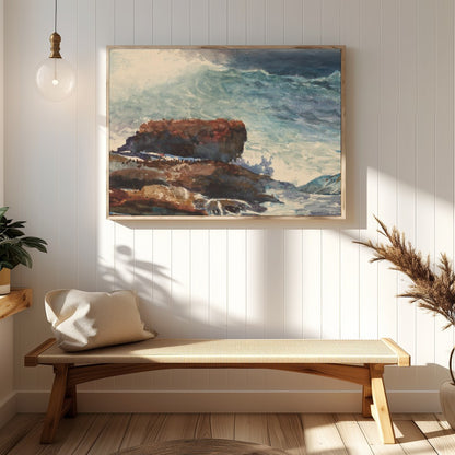 Capture the awe-inspiring force of nature with this breathtaking seascape. Waves crash against for Hallway